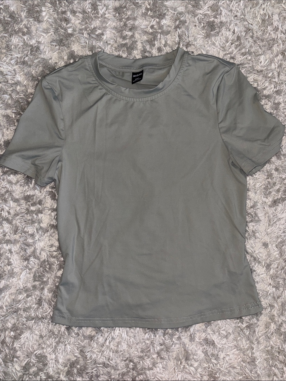 SHEIN Short Sleeve Crew Tee - Sage